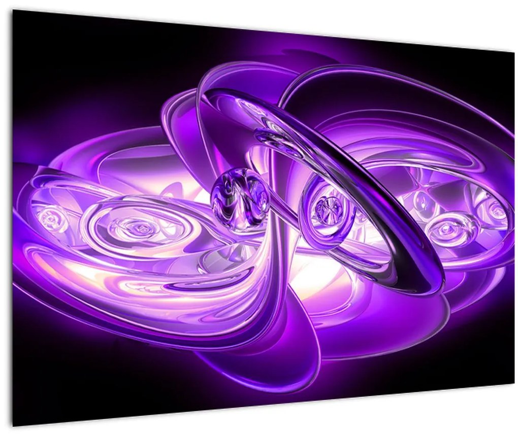 Tabloul fractalilor în violet (90x60 cm)