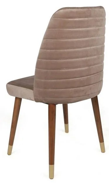 Set de scaune de sufragerie Hugo Beige and Walnut,2 buc.