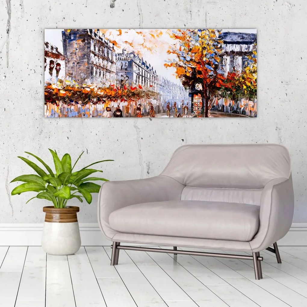 Tablou - Viața în oraș (120x50 cm)