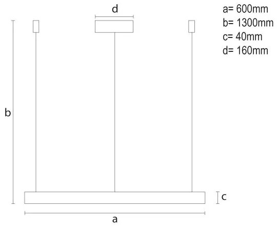 Lustră LED dimabilă pe cablu LED/42W/230V 3000-6500K + telecomandă