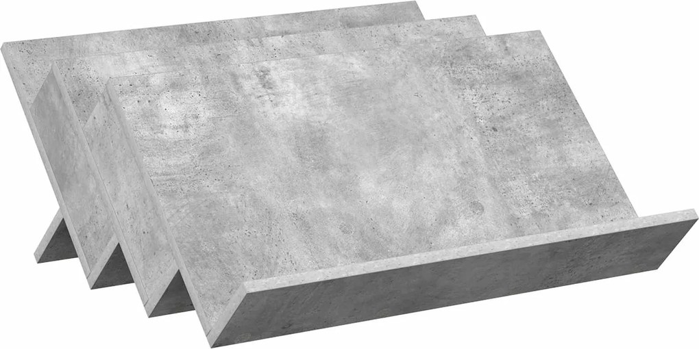 vidaXL Raft pentru reviste Gri Concret 65 x 53 x 28,5 cm Lemn compozit