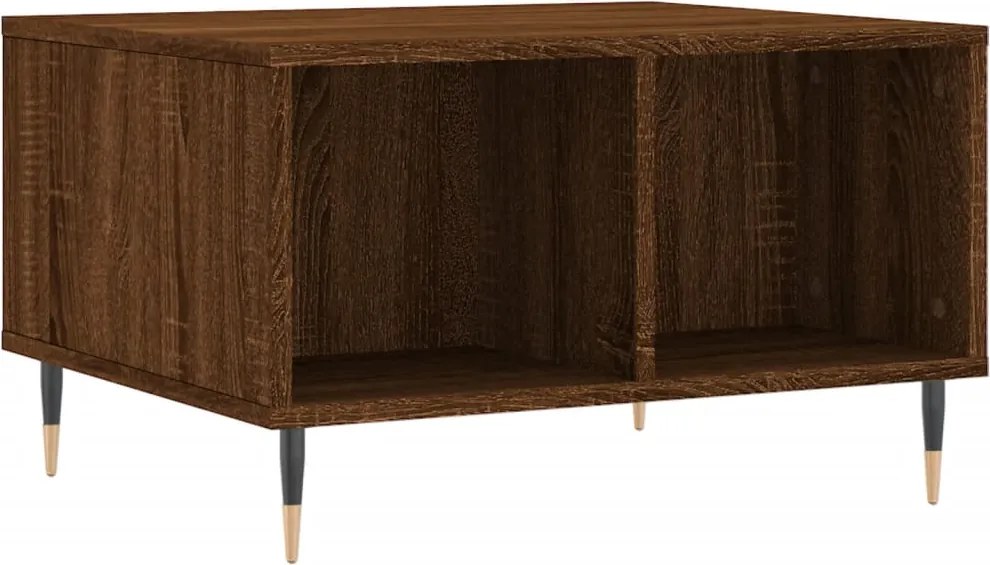 vidaXL Măsuță de cafea, stejar maro, 60x50x36,5 cm, lemn compozit