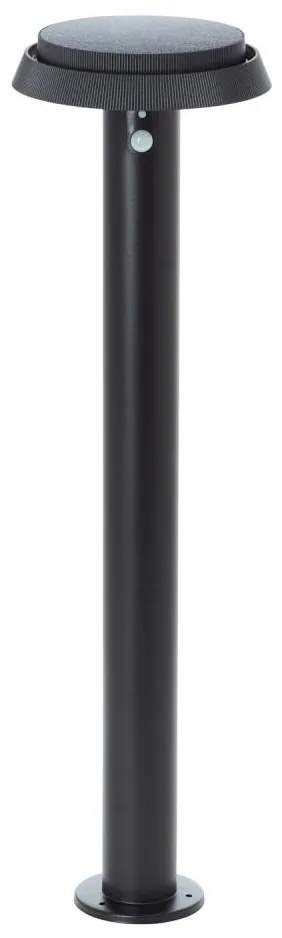 Lampă LED solară cu senzor Brilliant ALVERO LED/4W/3,7V 70 cm IP44 negru