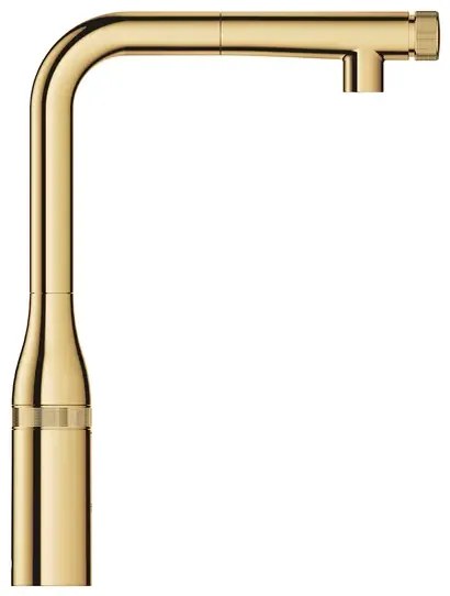 Baterie bucatarie cu dus extractibil Grohe Essence SmartControl auriu lucios Cool Sunrise