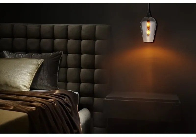 Pendul design modern LAVUS negru/crom
