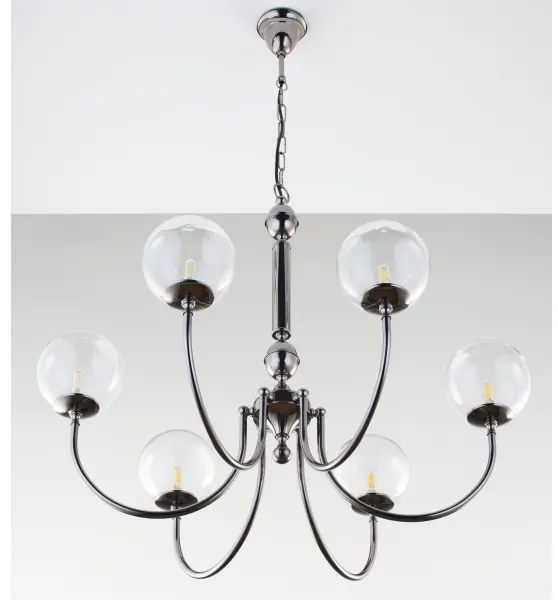 Lustră pe lanț Jupiter 2022 BRILLANTE 6xG9/10W/230V crom lucios