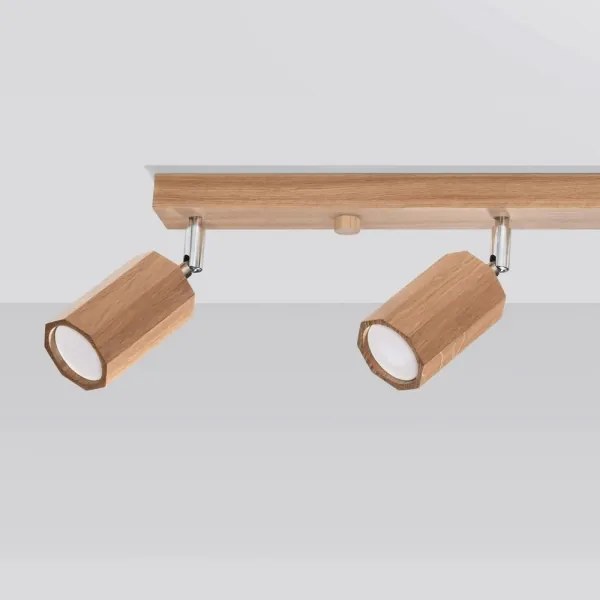 Spot ZEKE 4xGU10/40W/230V stejar Sollux SL.1031