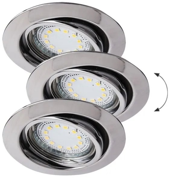 Rabalux 1050 - SET 3xLED Lampă încastrată LITE 3xGU10-LED/3W/230V