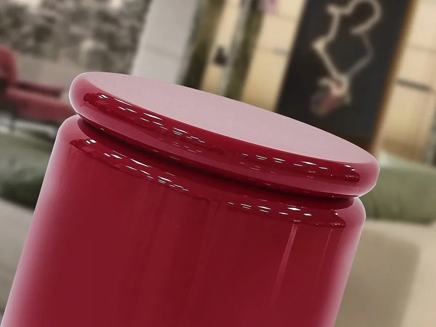 Masuta laterala rotunda din MDF Nola rosu