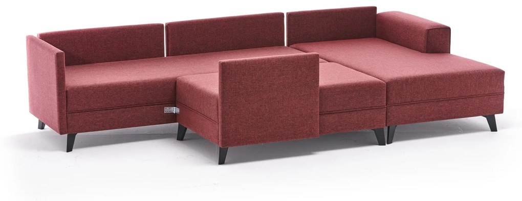 Canapea extensibilă de colț Efsun - Claret Red