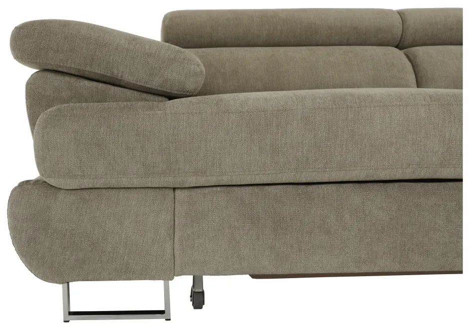Coltar cu spaţiu pentru depozitare, textil maro deschis, dreapta, BUTON R