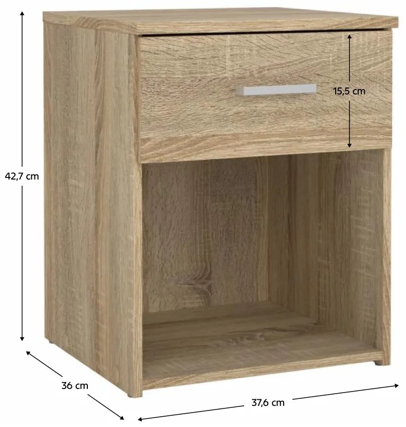 Noptieră GARBO, stejar sonoma