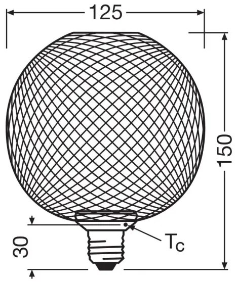 Bec LED Osram DECOR FLAT G125 E27/3,5W/230V 2700K auriu