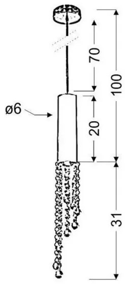 Lustră pe cablu DUERO 1xGU10/3W/230V
