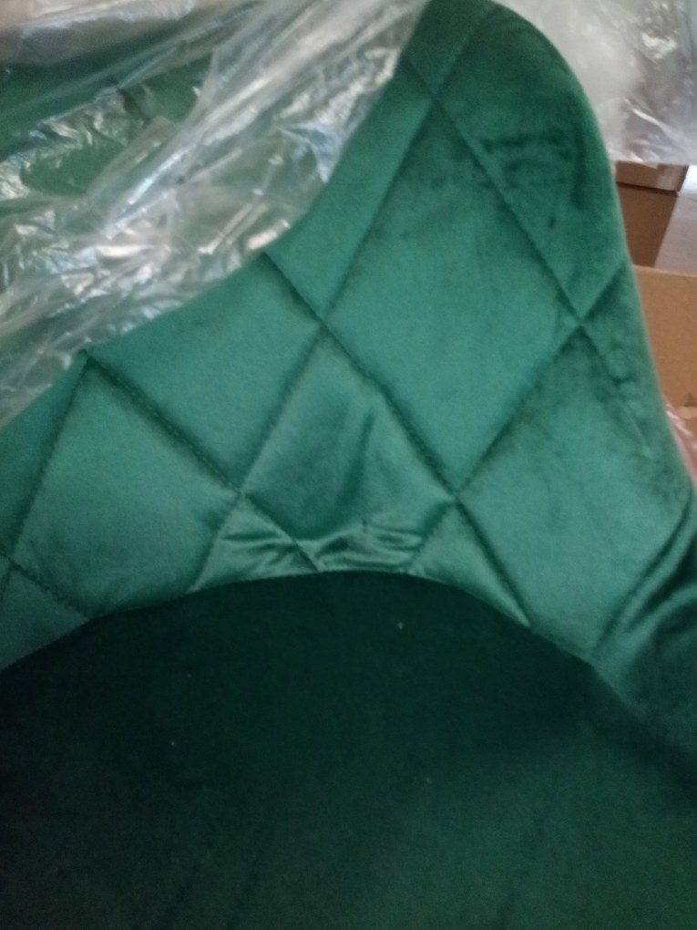 OFERTA Scaun de bar verde VELVET KAST II. calitate secundara