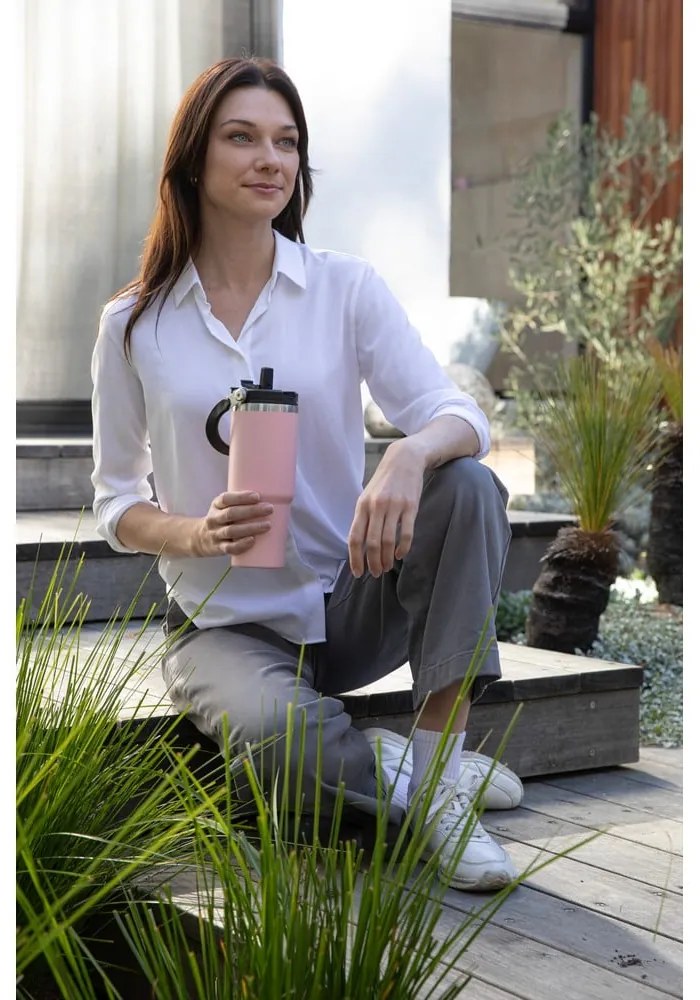 Sticlă albastră de călătorie din oțel inoxidabil 1 l Eco – Ladelle