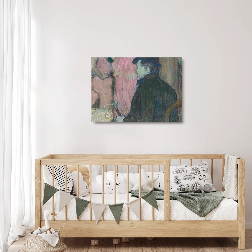 Tablou pe sticlă - Henri de Toulouse-Lautrec, Maxime Dethomas, reproducere (70x50 cm)