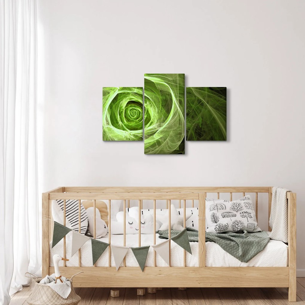 Tablou - Abstract Rose Green (90x60 cm)