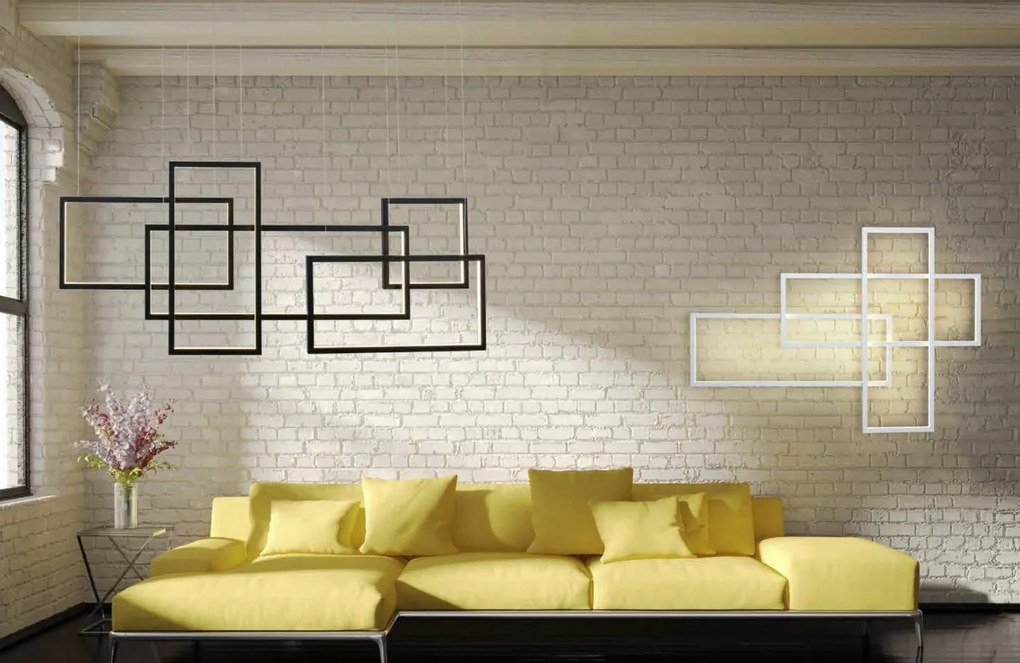 Lustra LED dimabila design modern Quadratus white