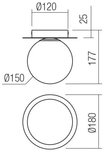 Plafonieră Redo 01-3129 HAIKU 1xE14/28W/230V negru