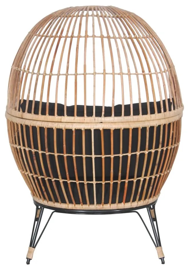 Fotoliu din ratan pentru grădină Bonami Essentials Nodi Black