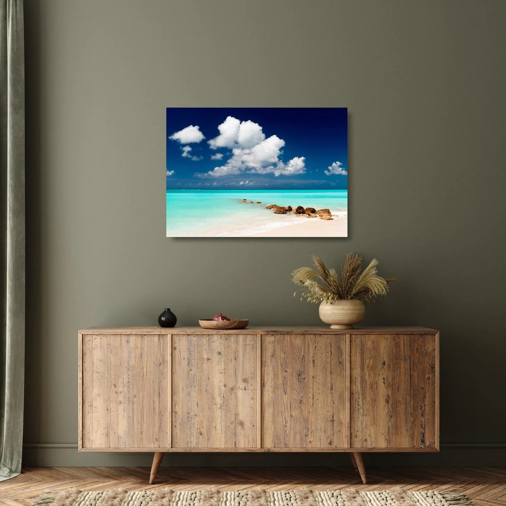 Tablou pe sticlă cu mare (70x50 cm)