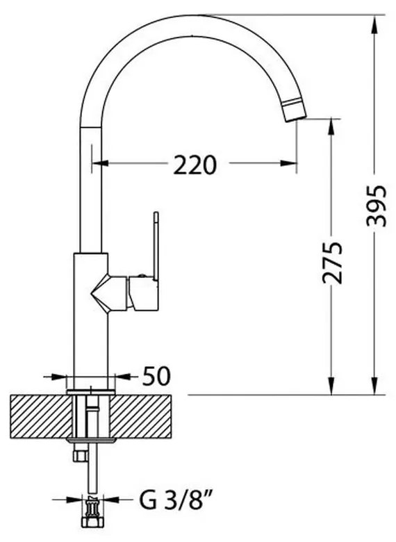 Baterie chiuveta bucatarie alb mat Alveus Arc 80 Alb mat