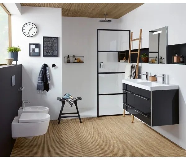 Set vas WC rimless suspendat, Villeroy&Boch Avento, cu capac inchidere lenta si rezervor Geberit Duofix Sigma UP320