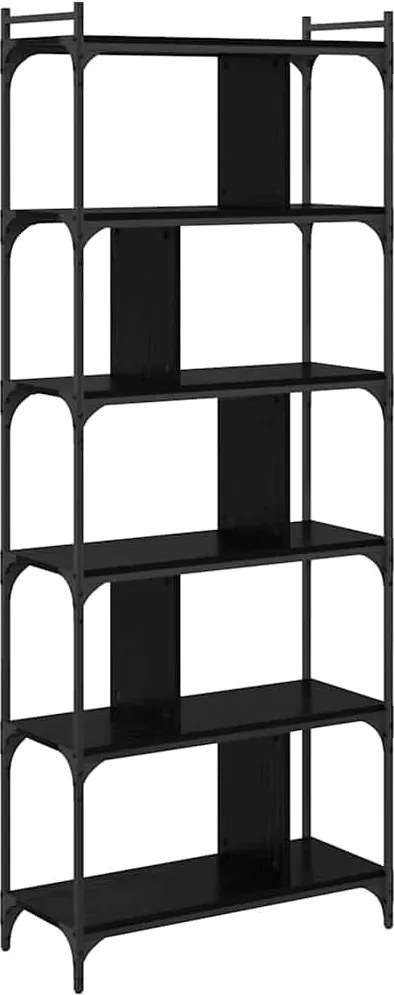 vidaXL Bibliotecă Stejar negru 76 x 32 x 192 cm Lemn compozit