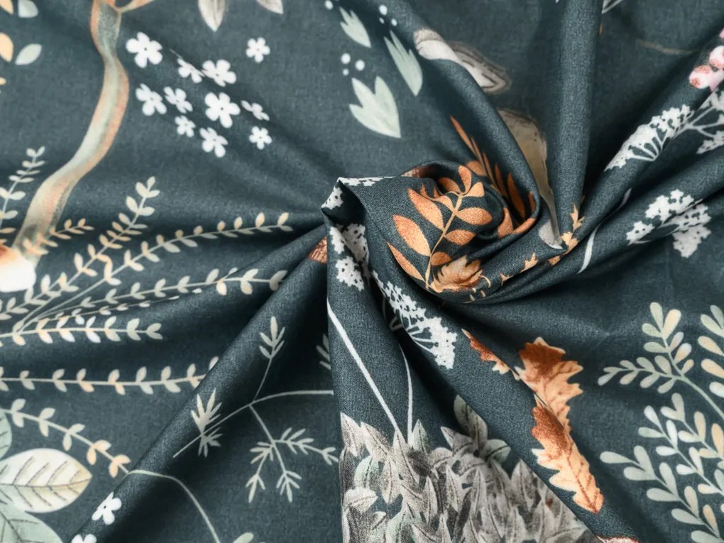 Lenjerie de pat din microfibra THE FOX AND THE HARE verde inchis Dimensiune lenjerie de pat: 2 buc 70 x 90 cm | 200 x 220 cm