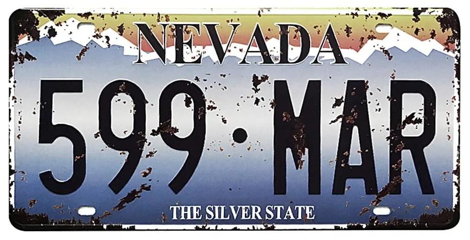 Placuta inmatriculare decorativa Nevada 30x15cm, Metal