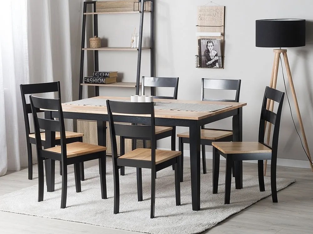 Set de sufragerie Georgi (pentru 6 persoane) (negru). Promo -52%. 1010091