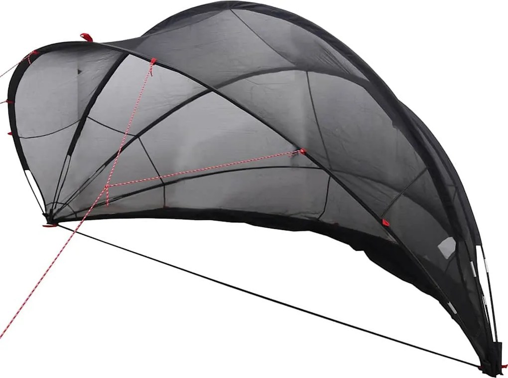 vidaXL Dom pentru piscină Manual Negru 336 x 322 x 160 cm