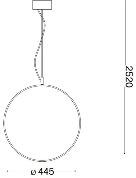 Lustră LED pe cablu Ideal Lux CIRCUS LED/29W/230V d. 44 cm CRI 90 negru