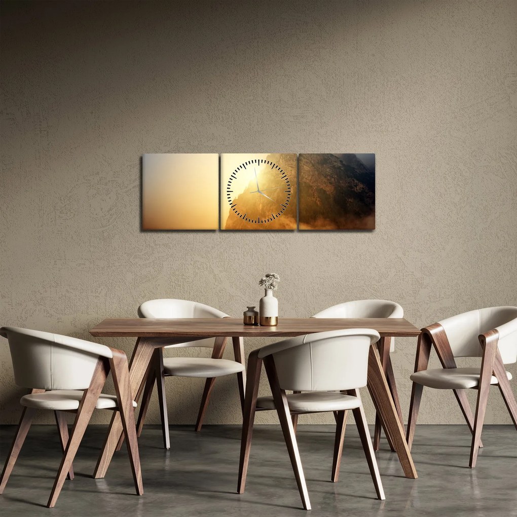Tabloului muntelui în ceață (cu ceas) (90x30 cm)