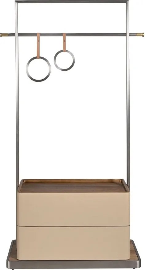 Suport pentru haine bara cu inele si sertare Coat Rack
