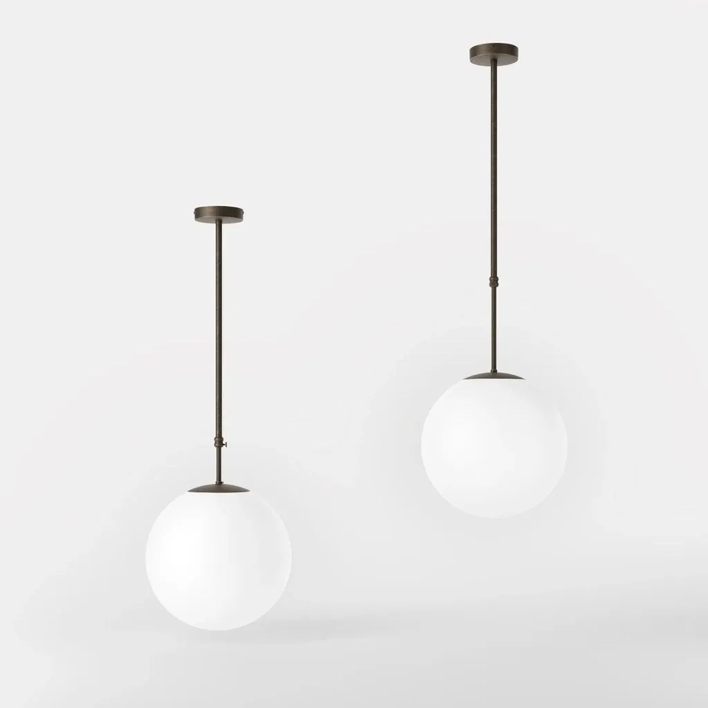 Lustra cu inaltime reglabila din alama si sticla Musa