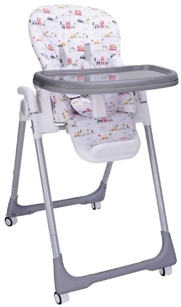Scaun de masa pentru copii si bebe NOVOKIDS™ Go baby reglabil in 6 trepte de inaltime , Pliabil , Centura de siguranta, Sezut comfortabil, Masuta