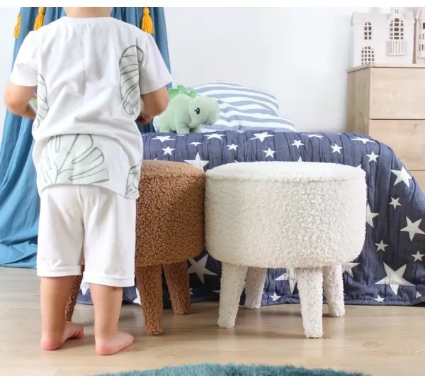 Taburet PIXI, Ø 38 cm, alb