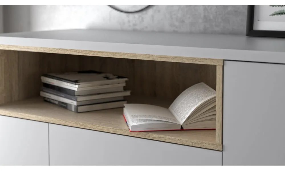 Comodă albă 176x90x49 cm Roomers – Tvilum