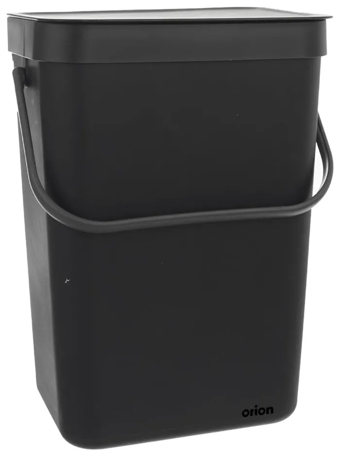 Coș de gunoi negru din plastic 10 l – Orion