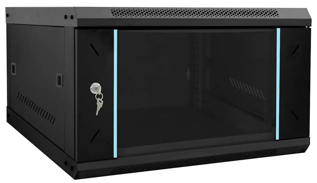 vidaXL Dulap de rețea cu depozitare Negru 53 x 60 x 30 cm Oțel