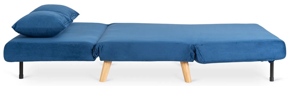JAKS Fotoliu extensibil Marry 2 velur albastru închis