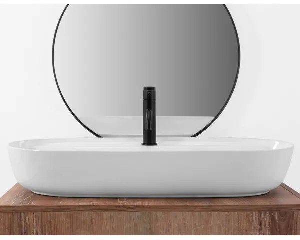 REA-U2541 - Lavoar AURA pentru blat, 41 x 81 cm, din ceramică, alb lucios