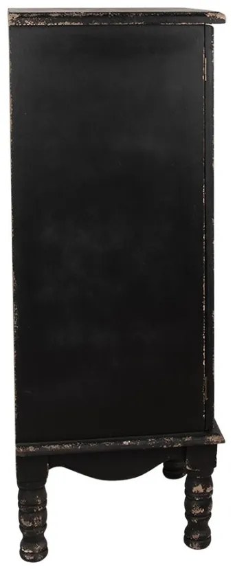 Dulap negru, din lemn, aspect vintage, NoirRouge