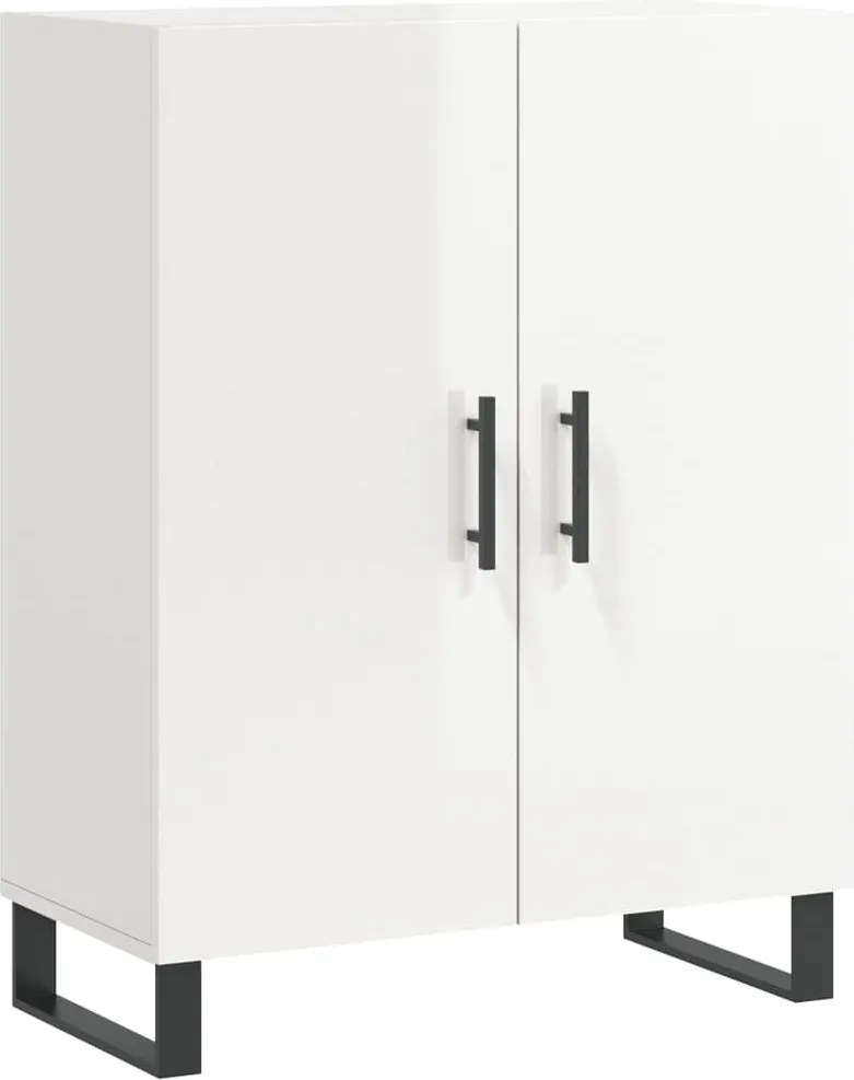vidaXL Dulap, alb extralucios, 69,5x34x90 cm, lemn compozit