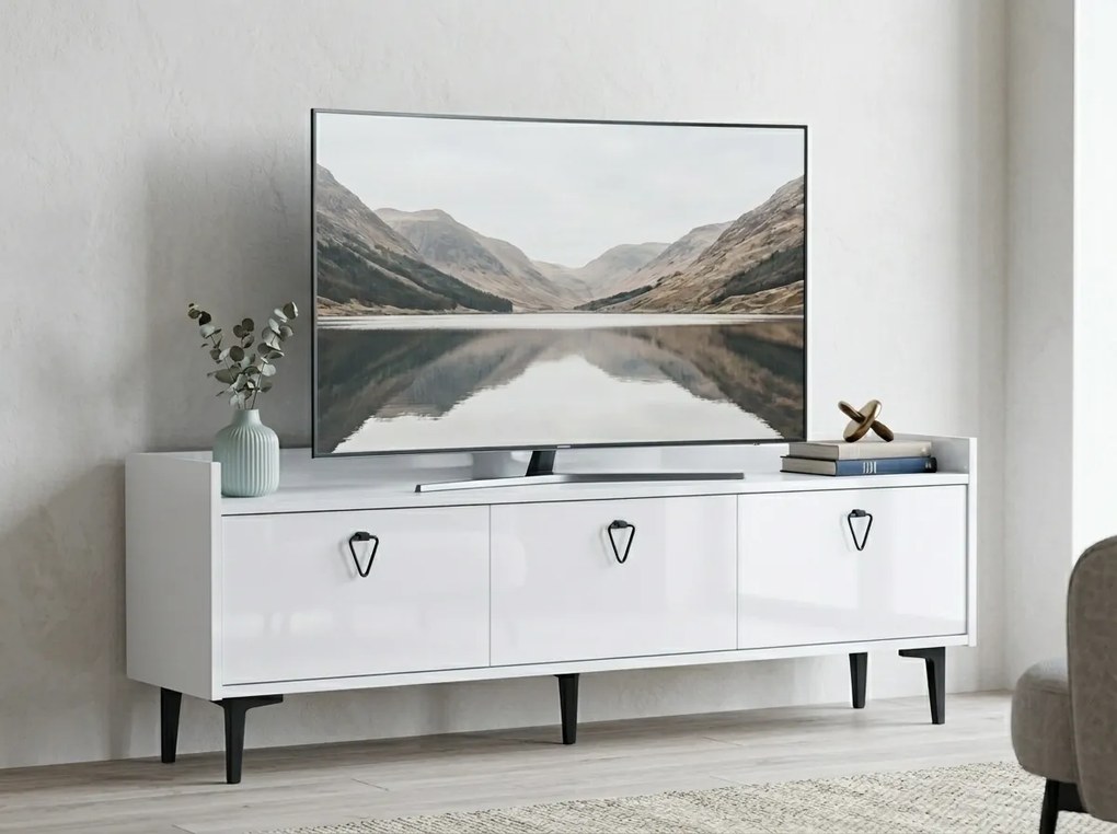 Comoda TV PIENA 160 cm, alb