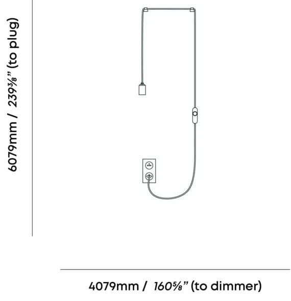 Lustră neagră/argintiu-lucios ø 4 cm Plug &amp; Play – tala