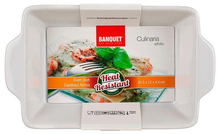 Formă dreptunghiulară de copt CULINARIA White 24 x 14,5 cm