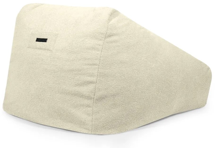 Fotoliu bean bag gri deschis cu tapițerie din țesătură bouclé Sofa Snug – SLOWDOWN